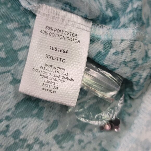 French Dressing Jeans XXL Floral Graphic Burnout Tee Art Rhinestones New - Picture 7 of 11